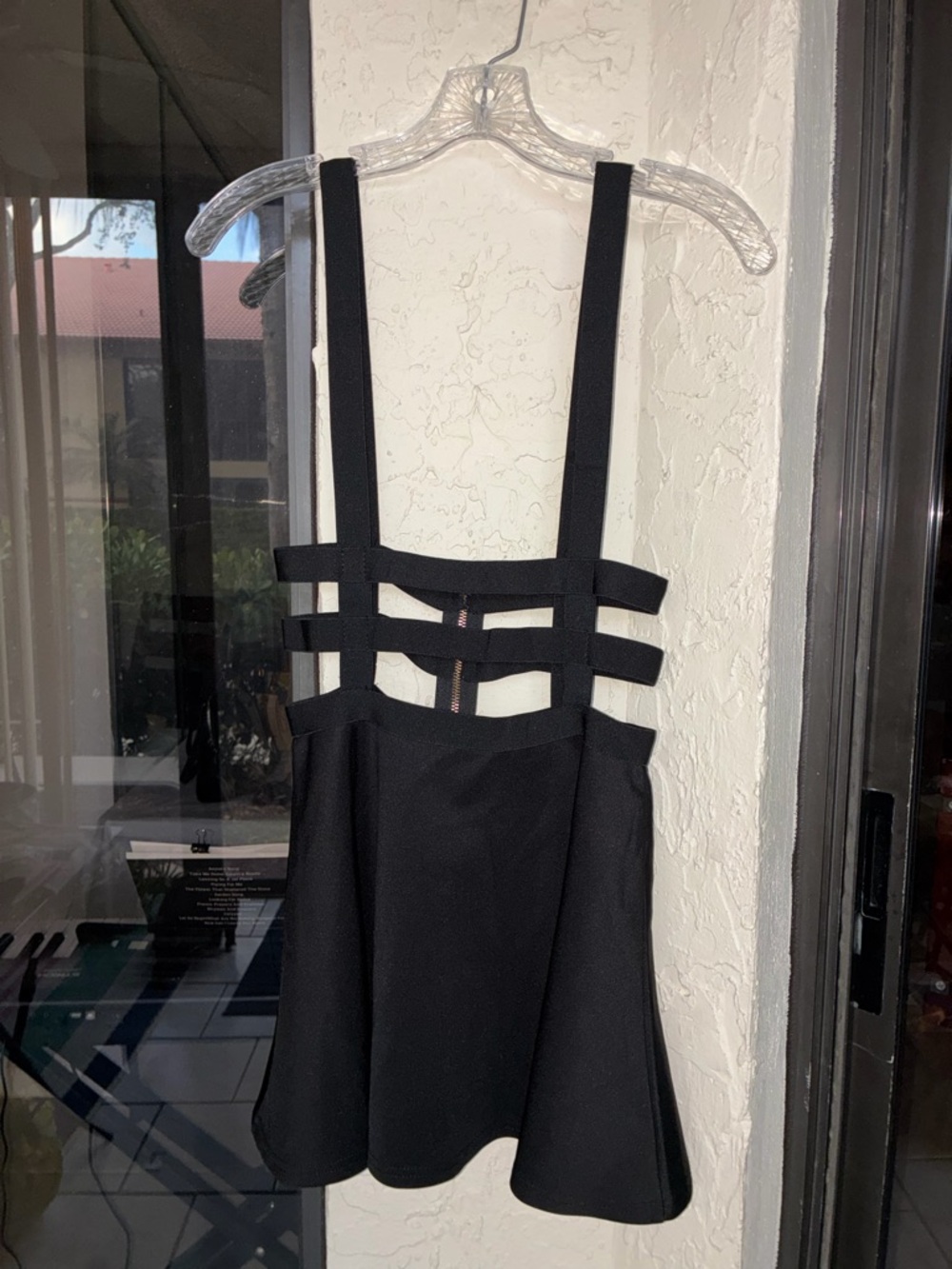 chic Black Strappy Mini Dress
